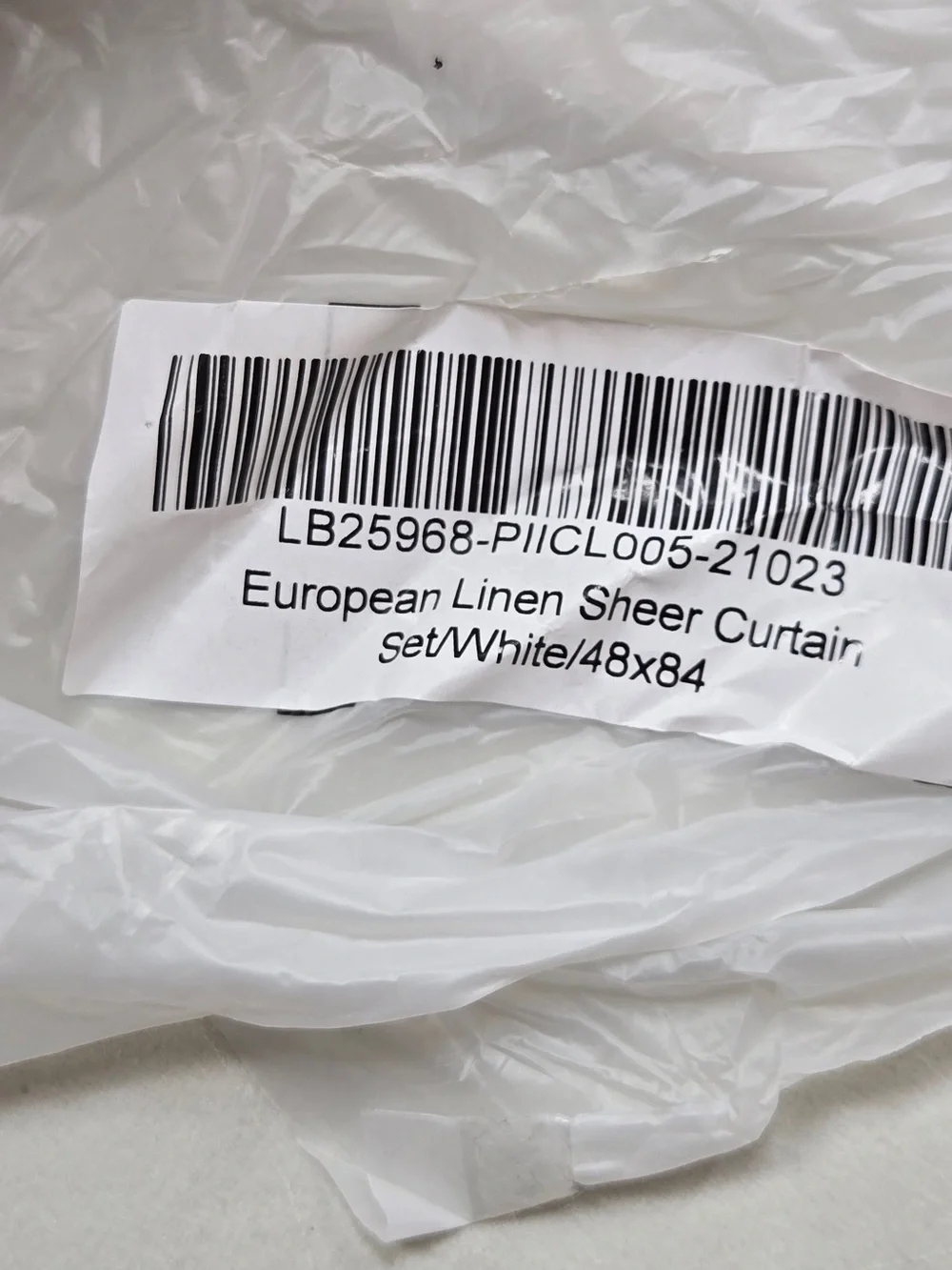 NWT QUINCE Set Of 2 48x84 European Linen Sheer Curtains White 9623